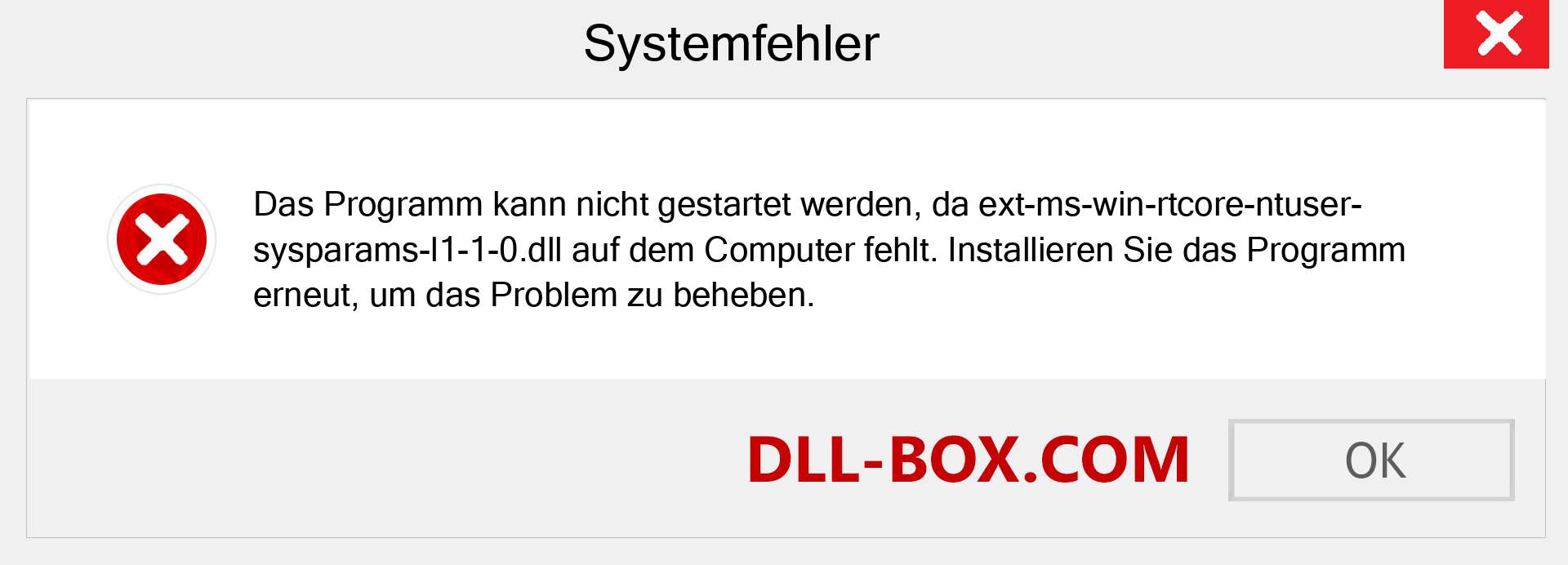 ext-ms-win-rtcore-ntuser-sysparams-l1-1-0.dll-Datei fehlt?. Download für Windows 7, 8, 10 - Fix ext-ms-win-rtcore-ntuser-sysparams-l1-1-0 dll Missing Error unter Windows, Fotos, Bildern