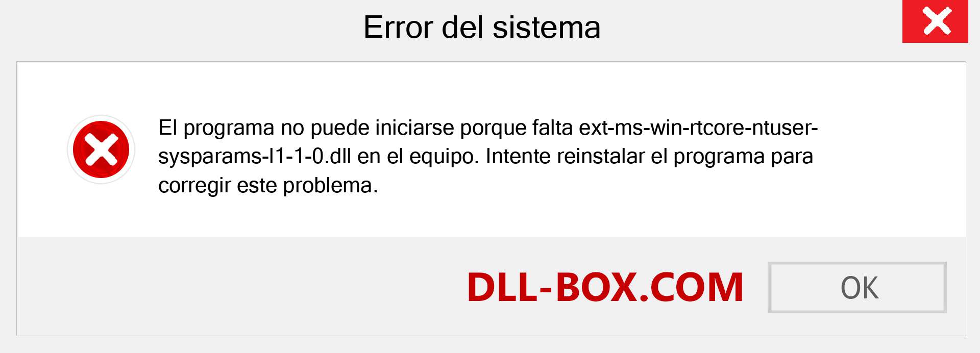 ¿Falta el archivo ext-ms-win-rtcore-ntuser-sysparams-l1-1-0.dll ?. Descargar para Windows 7, 8, 10 - Corregir ext-ms-win-rtcore-ntuser-sysparams-l1-1-0 dll Missing Error en Windows, fotos, imágenes